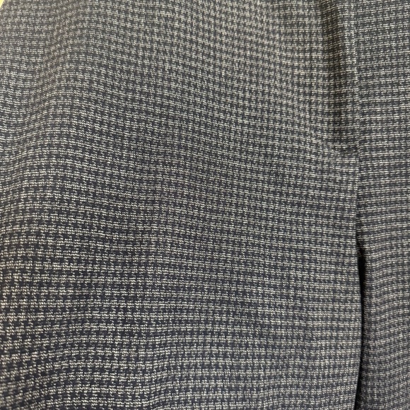 Loft Women’s Size 14 High Waist Trouser Wide Leg Navy Houndstooth Dress Pants - Picture 5 of 13